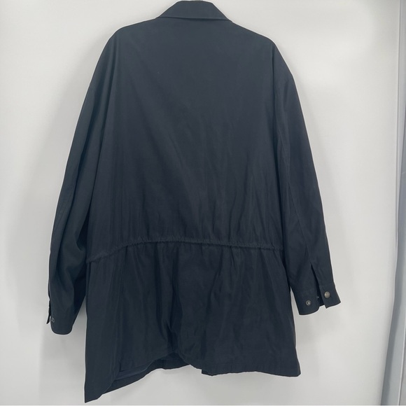 Brooks Brothers Jacket Men's XL Black Longline Long Sleeve Collared Full Zip - Picture 8 of 11